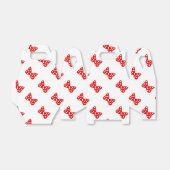 Red Polka Dots Bows auf weißem Hintergrund Geschenkschachtel (Ungefaltet)