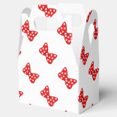 Red Polka Dots Bows auf weißem Hintergrund Geschenkschachtel (Geöffnet)