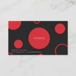 Red Polka Dots Business Card Visitenkarte