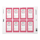 Red Polka Dots Custom Kitchen Baking Canning Label (Vorne)