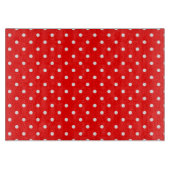 Red Polka Dots Cutting Board Schneidebrett (Vorderseite)