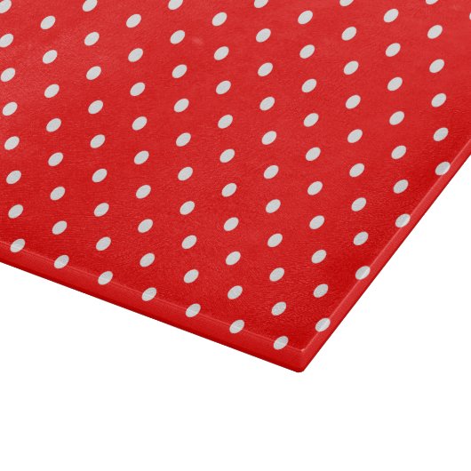 Red Polka Dots Cutting Board Schneidebrett (Ecke)