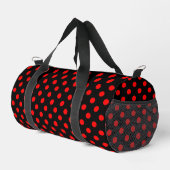 Red Polka Dots Duffle Bag (Rechte Ecke)