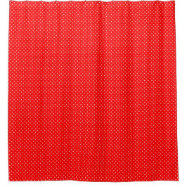 Red Polka Dots Duschvorhang