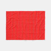 Red Polka Dots Fleece Blanket (Vorderseite (Horizontal))