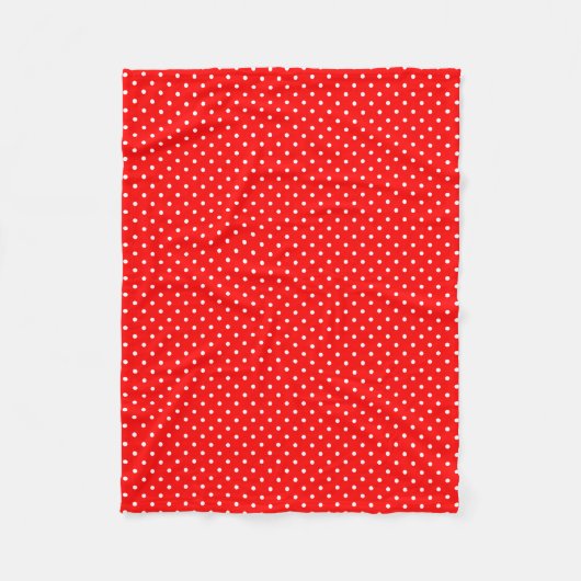 Red Polka Dots Fleece Blanket (Vorderseite)