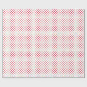 Red Polka Dots Geschenkpapier (Flach)
