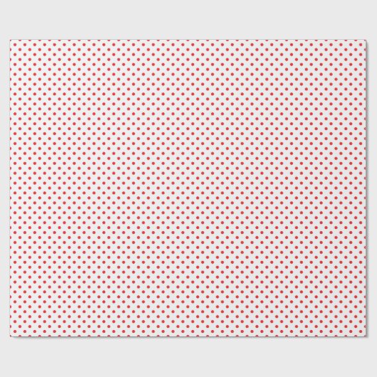 Red Polka Dots Geschenkpapier (Flach)