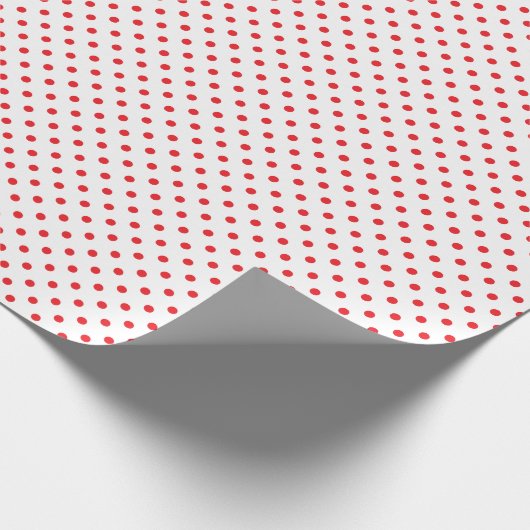 Red Polka Dots Geschenkpapier (Ecke)