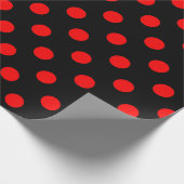 Red Polka Dots Geschenkpapier (Ecke)
