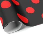 Red Polka Dots Geschenkpapier (Rolleneckpunkt)