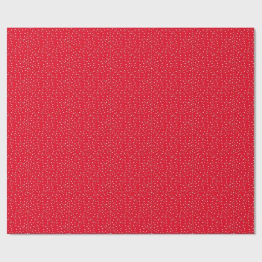Red Polka Dots Geschenkpapier (Flach)