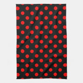 Red Polka Dots Geschirrtuch (Vertikal)