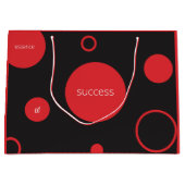 Red Polka Dots Große Geschenktasche Geschenktüte (Vorderseite)