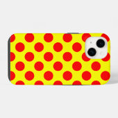 Red Polka Dots iPhone Hülle (Rückseite (Horizontal))