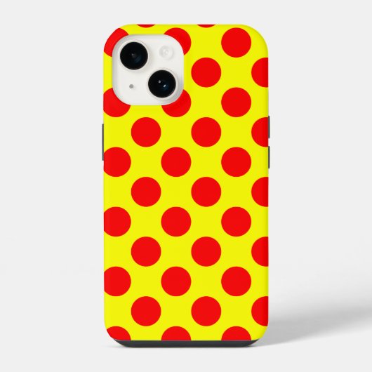 Red Polka Dots iPhone Hülle (Rückseite)