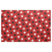 Red Polka Dots Lace Hearts Stoff (Fat Quarter (45,7 x 55,9 cm))