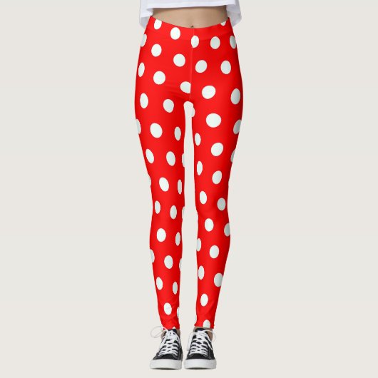 Red Polka Dots Leggings (Vorderseite)