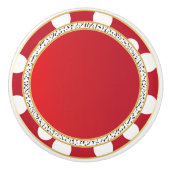 Red Polka Dots Leopard Muster Keramikknauf (Vorderseite)