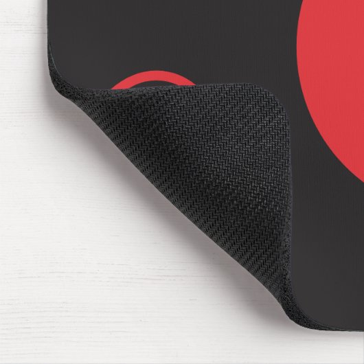 Red Polka Dots Mousepad (Ecke)