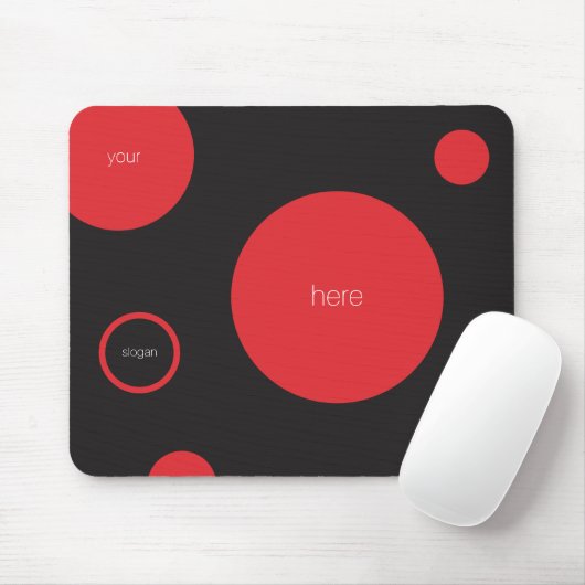 Red Polka Dots Mousepad (Mit Mouse)