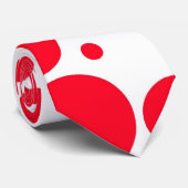 Red Polka Dots Musterdesign Krawatte (Gerollt)