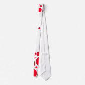 Red Polka Dots Musterdesign Krawatte (Rückseite)
