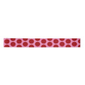 Red Polka Dots on Pink Niedlich Ribbon Satinband (Vorderseite)