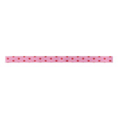 Red Polka Dots on Pink Satinband (Vorderseite)
