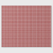 Red Polka Dots on White Geschenkpapier (Flach)