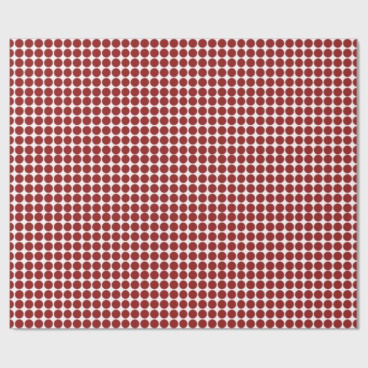 Red Polka Dots on White Geschenkpapier (Flach)