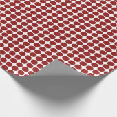 Red Polka Dots on White Geschenkpapier (Ecke)