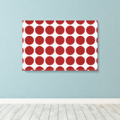Red Polka Dots on White Leinwanddruck (Insitu (Holzboden))