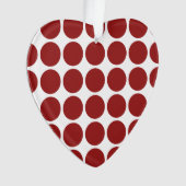 Red Polka Dots on White Ornament (Vorderseite)