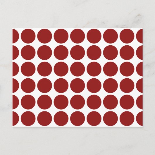 Red Polka Dots on White Postkarte (Vorderseite)