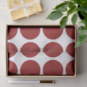 Red Polka Dots on White Tissue Paper Seidenpapier (Geschenk)