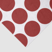Red Polka Dots on White Tissue Paper Seidenpapier (Detail)