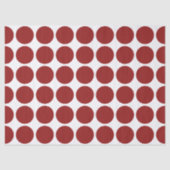 Red Polka Dots on White Tissue Paper Seidenpapier (Vorderseite)
