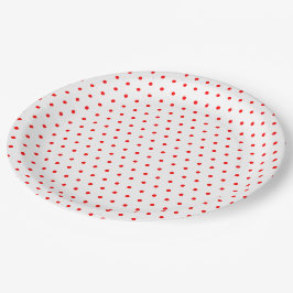 Red Polka Dots Pappteller
