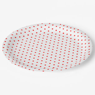 Red Polka Dots Pappteller