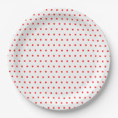 Red Polka Dots Pappteller (Vorderseite)