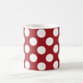 Red Polka Dots, Polka Dot Pattern, Ihr Name Kaffeetasse (Mittel)