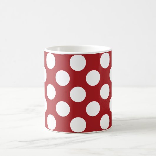 Red Polka Dots, Polka Dot Pattern, Ihr Name Kaffeetasse (Mittel)