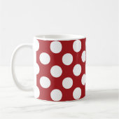 Red Polka Dots, Polka Dot Pattern, Ihr Name Kaffeetasse (Links)