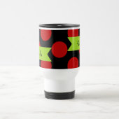 Red Polka Dots, Polka Dot Pattern, Ihr Name Reisebecher (Mittel)