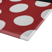 Red Polka Dots, Polka Dot Pattern, Ihr Name Schneidebrett (Ecke)
