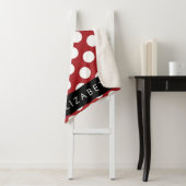 Red Polka Dots, Polka Dot Pattern, Ihr Name Sherpadecke (Beispiel)