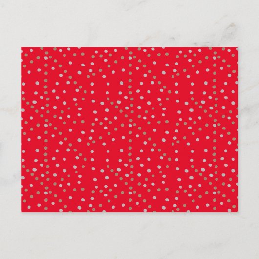 Red Polka Dots Postkarte (Vorderseite)