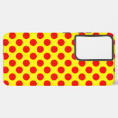 Red Polka Dots Samsung Galaxy Hülle (Linke Seite)