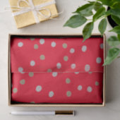 Red Polka Dots Seidenpapier (Geschenk)